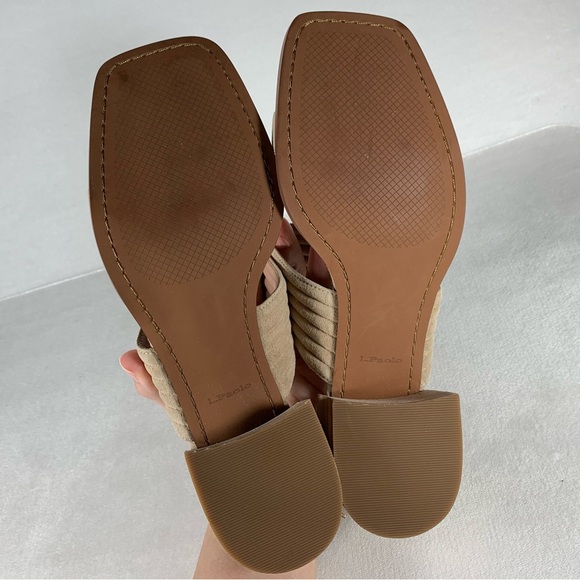 NEW Linea Paolo Women’s Ida Leather Heeled Slide Sandal Size 8M - Picture 5 of 14